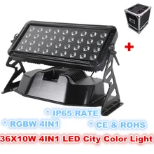 4 шт./лот) напольная настенная шайба светодиодный свет 36X10 Вт RGBW 4 в 1 городская цветная лампа IP65 Oudoor проект шайба Свет