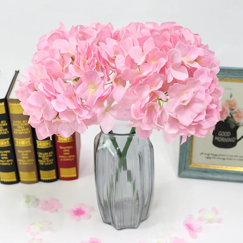 

Flone Artificial Hydrangea Flower Branch Ball DIY Silk Hydrangea Accessory Home Wedding Party Decor Fake Flores Bouquet