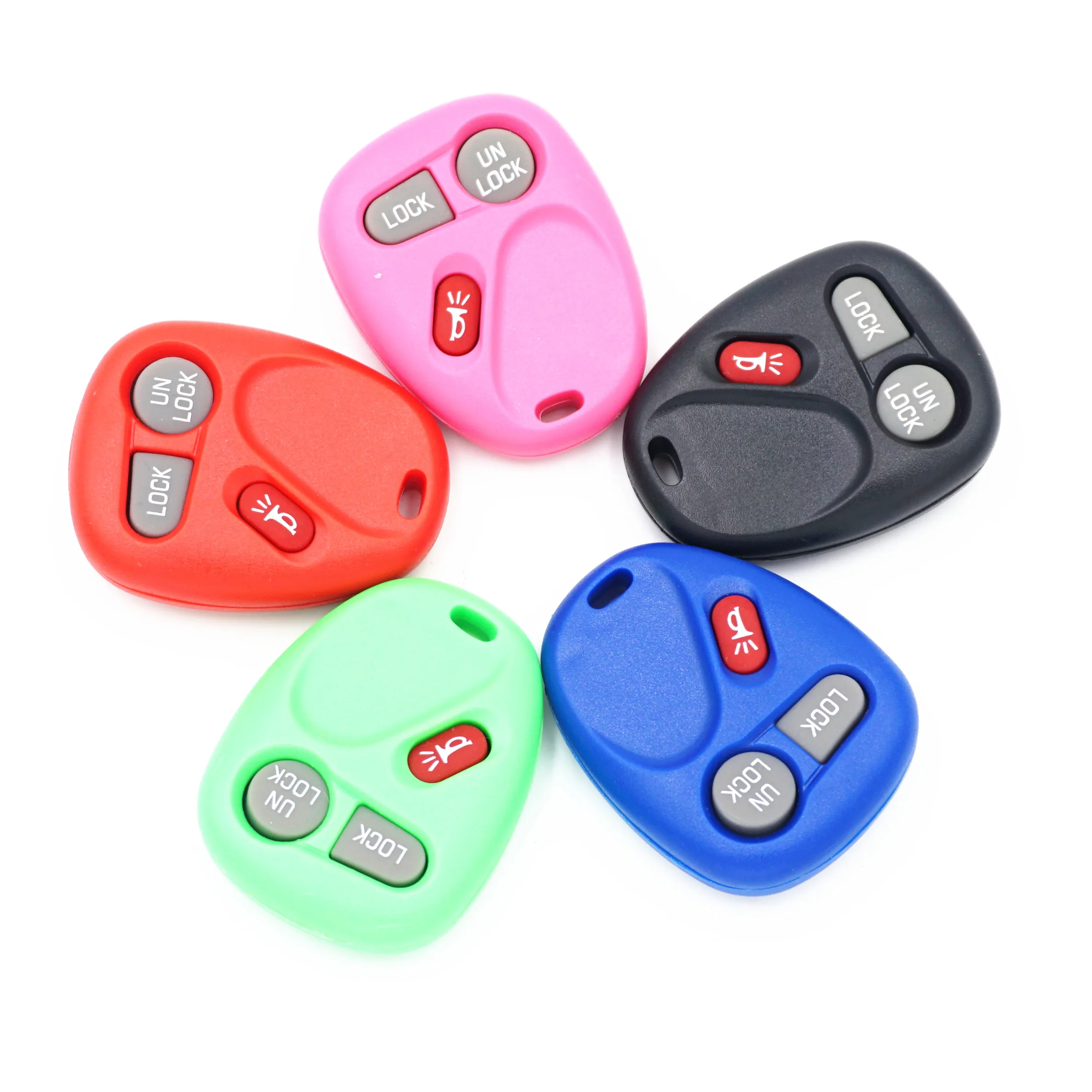 

WFMJ 3 Buttons Keyless Remote Smart Key Case Chain Shell Fob For Chevrolet GMC Yukon XL 1500 2500 Hummer H2 Saturn Vue Cadillac