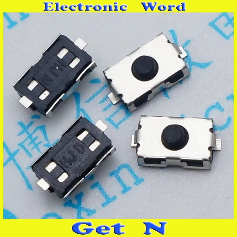 

50pcs 3*6*2.5 Imported Momentary Switch with Soft Gel Button 3x6x2.5 Tact Switch with Nomally Closed SMD Pins Tactile Switch