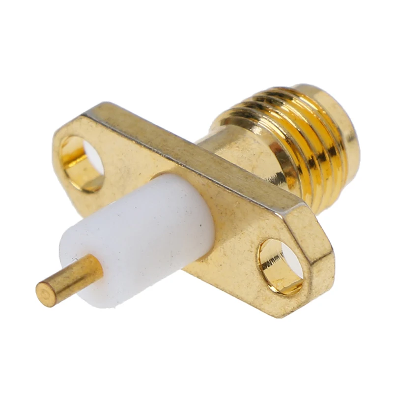 Горячая продажа 1 шт. SMA гнездо шасси PTFE w/2 отверстия Фланцевая панель RF