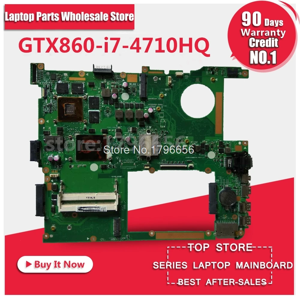  G771JW GTX860M/I7-4710HQ/AS V4G EDP G771JY motherboard For Asus G771J G771JM Laptop motherboard Mai