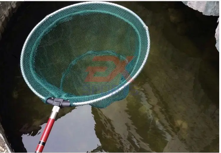 Folding Fishing Landing Net Fish Mesh Catch Tackle Head Frame (3)