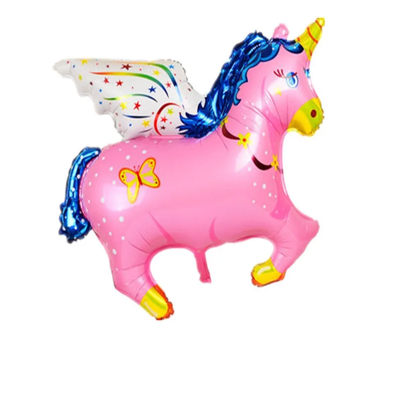 4 шт. мини воздушные шары из фольги Globos для маленьких мальчиков воздушные шары 1th детская коляска мяч для девочки на день рождения надувные вечерние детские украшения - Цвет: horse pink
