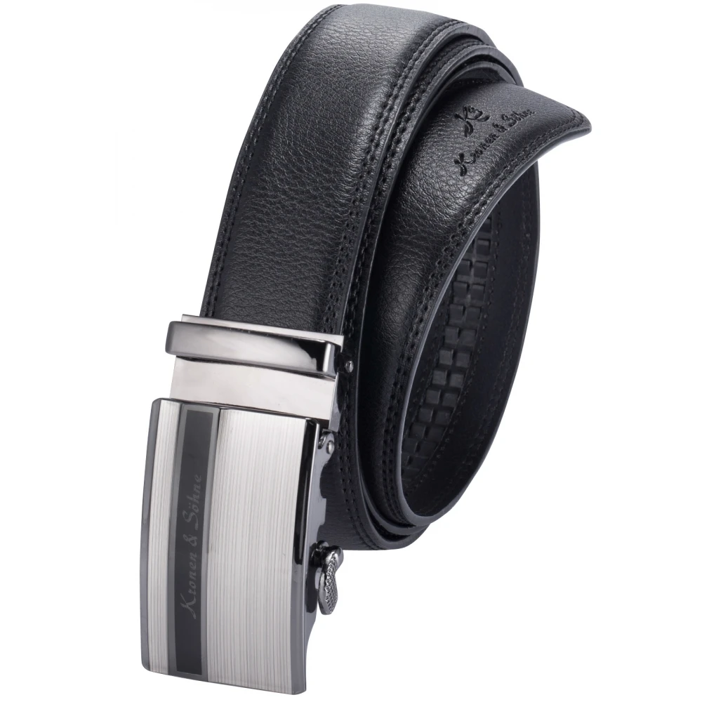 KS Luxury Auto Slide Adjustable Stainless Steel Lock Buckle Black