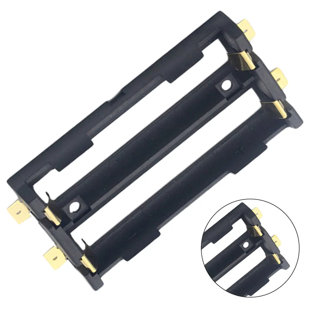 

1Pcs High Quality For 2 X 18650 Battery Holder With Bronze Pins Battery Storage Box