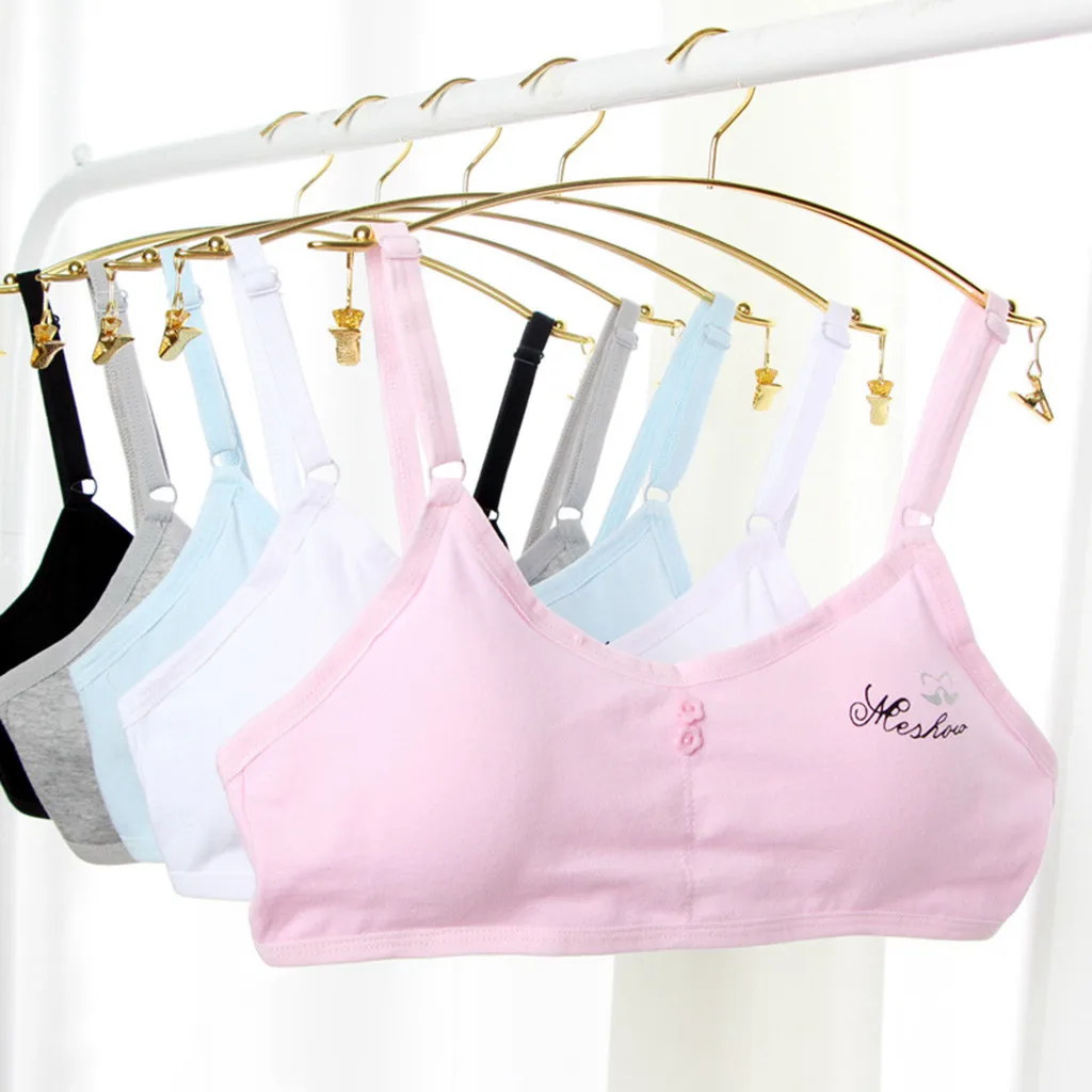 

Kids Girls Underwear Adjustable Bra Vest Children Underclothes Undies Clothes t-shirt braces cotton interior child