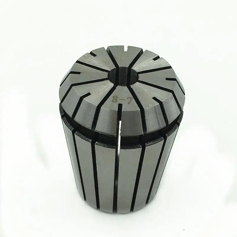 

ER32-8 . ER collet. Collet. Material: 65 Mn spring steel. Accuracy: 0.015mm. Clamping range: 7-8mm. Specifications: ER32-8