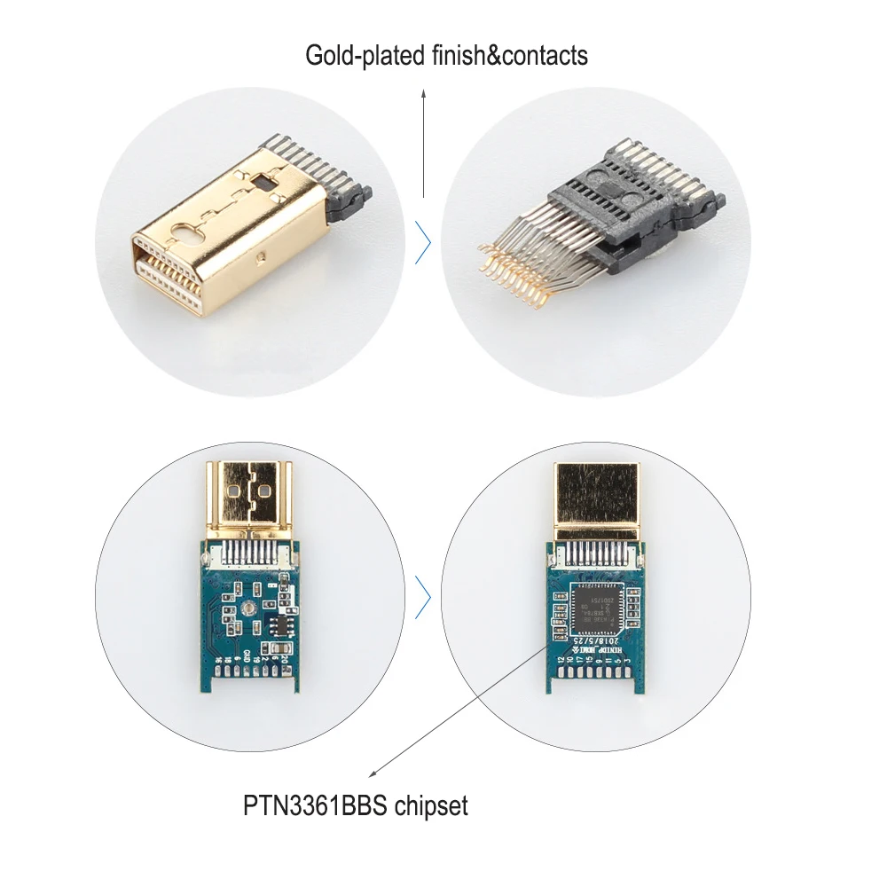Кабель Mini DP HDMI премиум класса 6 футов 1 8 м для macbook pro air mini(PTN3361BBS IC + медный проводник