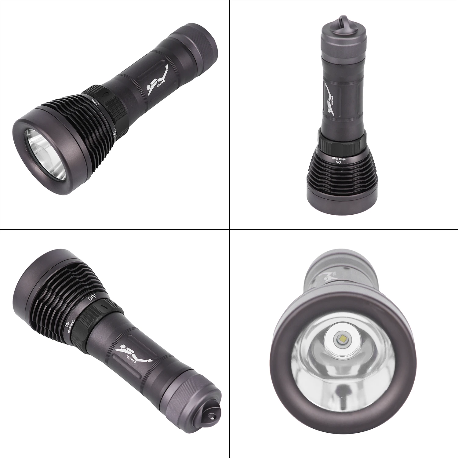 

Torch Diving Flashlight Light LED Aluminum Shock-proof Waterproof Underwater Camping Outdoor 8000 Lumen Professional