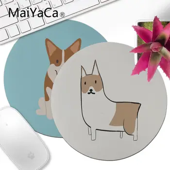 

MaiYaCa Vintage Cool funny Corgi Rubber Mouse Durable Desktop Round Mousepad anime Vintage Style gaming Mouse Pad Mouse Mat