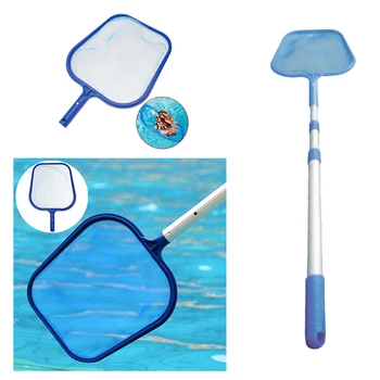 

Swimming Pool Leaf Skimmer Net Accessories with Telescopic Pole Mesh Clean Spa & Pond Pool Cleaning Tools