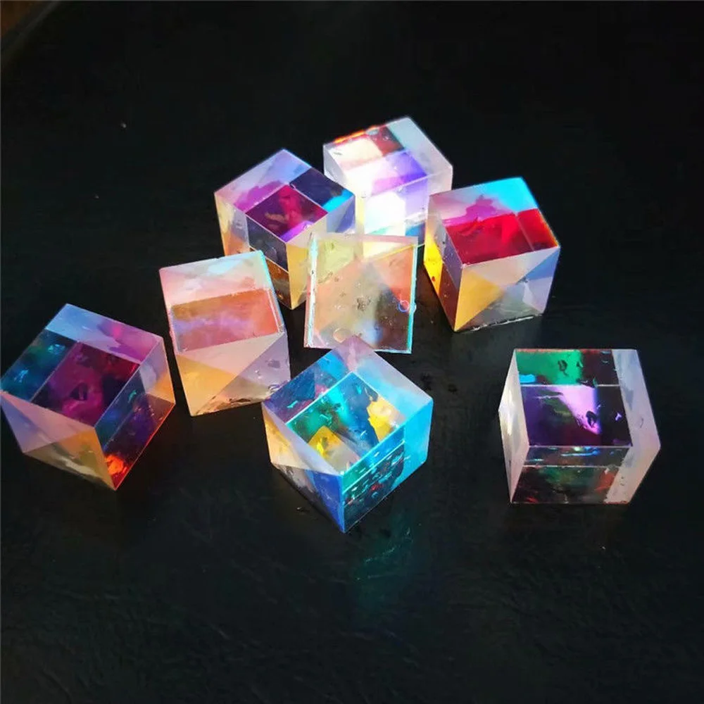 

8Pcs Defective Cross Dichroic X-Cube Prism RGB Combiner Splitter Set Science Light refraction toy For Kids Boys Girls 2018 New