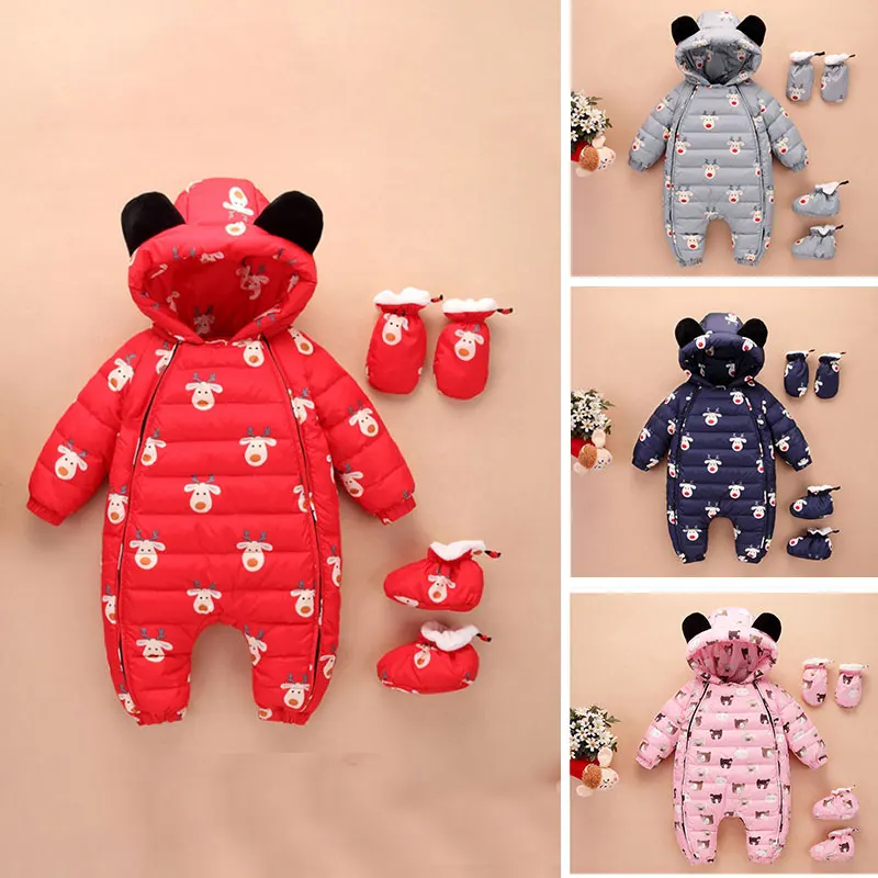 Зимний Детский комбинезон на утином пуху детский зимний цельный комплект с