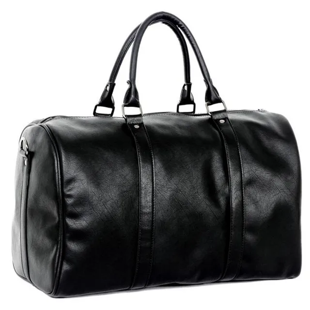 Fashionable Men's Waterproof Leather Travel Bag Simple Casual Luggage