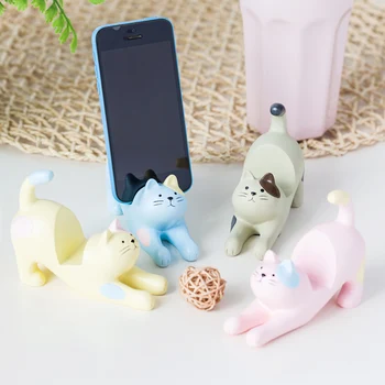 

Cat Ornaments Desktop Home Resin Creative Crafts Animal Simulated Television Cabinet Mobile Phone