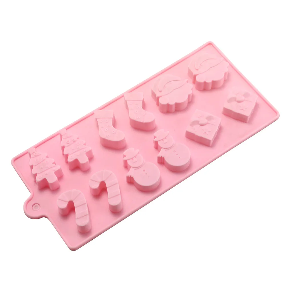 T0916P0158A Silicone Mold Santa Claus Snowman Pine Wand Sock detail 03