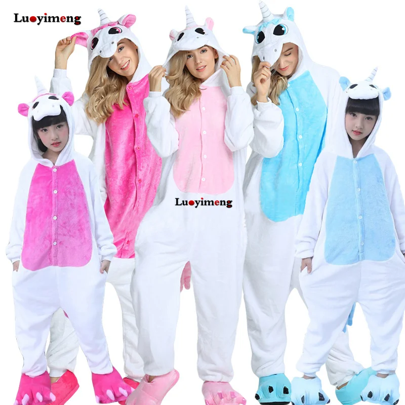 

Kids Unicorn Pajamas Kigurumi Onesie Adults Cartoon Anime Sleepwear For Women Baby Girl Clothes Boys Unicornio Costumes Jumpsuit