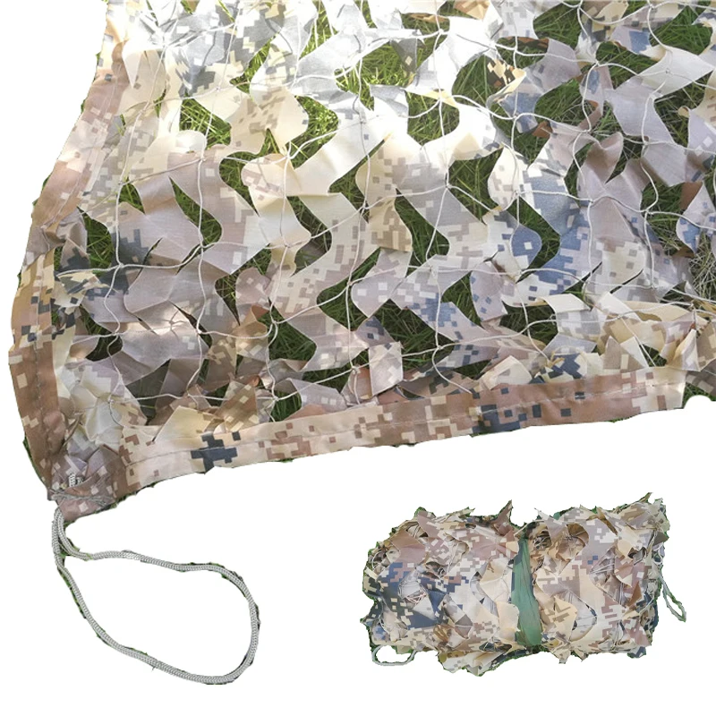 

Double layer polyester fabric Desert digital camouflage net Outdoor Camping Hunting Garden Sun-shade net Customizable size