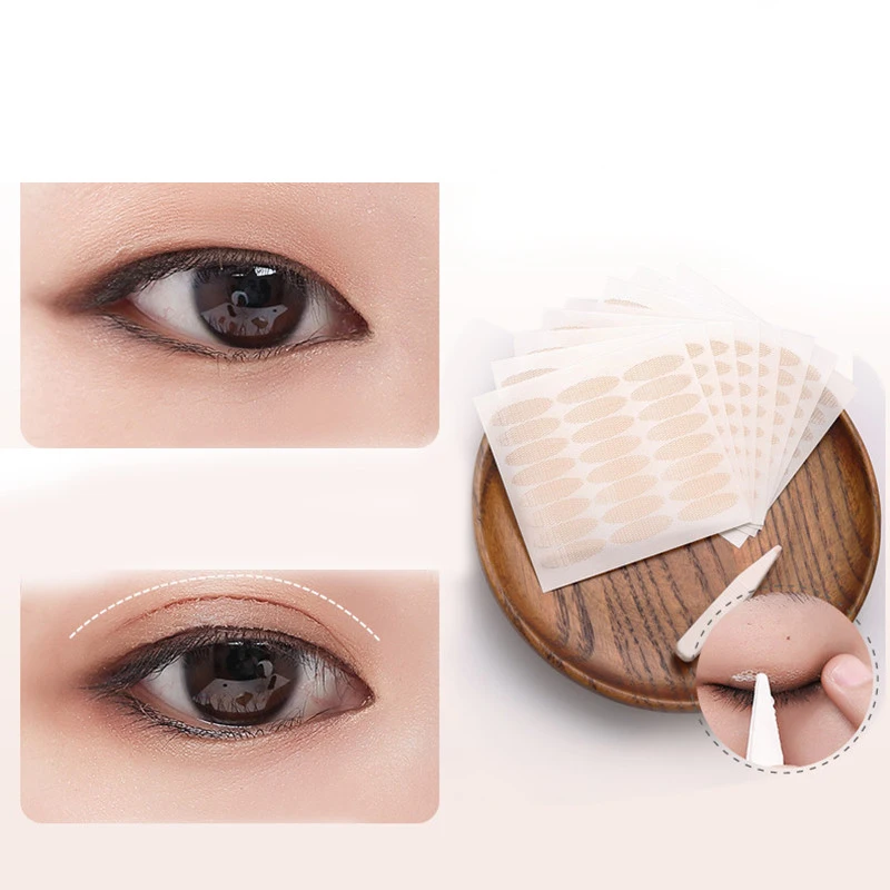 

240pcs/5packs Gauze mesh lace Invisible double-fold eyelid sticker Transparent Invisible Self-adhesive Eyelid Tape Sticker