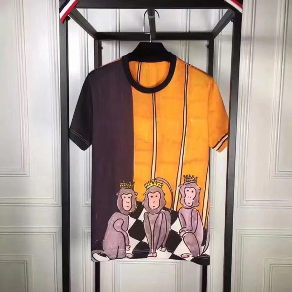 

Mens New Fashion Hit Color 3d Printed T-shirt Men Brand Clothing Simple Casual Short T Shirt Male Top Quality Stretch Tshirt