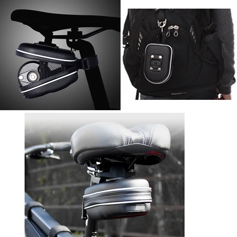 

Anti-Portable Water Bike Bag Riding Equipment Accessories Bicycle Tail Pack Saddle Pack EVA Hard Shell Bike Pack