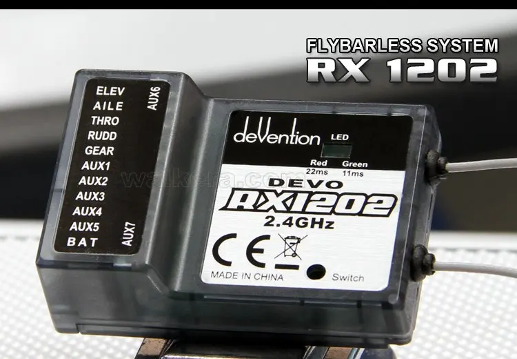 Ресивер Walkera DEVO RX1202 2 4 ГГц 12 каналов идеальная комбинация с цифровым передатчиком