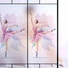 Фантазия балетная танцевальная комната стеклянные наклейки прозрачные непрозрачные спальни ванная комната Антибликовая пленка «замороженное стекло»