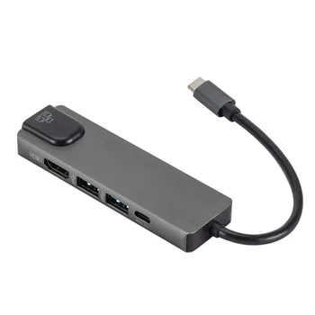 

5 in 1 USB Type C Hub USB3.0 Hdmi USB C Hub to Gigabit Ethernet Rj45 Network Wired Adapter to 1000Mvps 5 Multiports USB C Hub FS