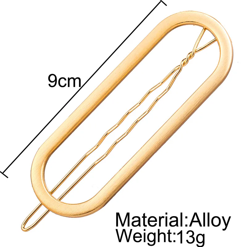 Позолоченный металл заколки для волос для женщин девочек милая улыбка лицо Бесконечность круглый треугольник геометрические заколки для волос аксессуары для волос