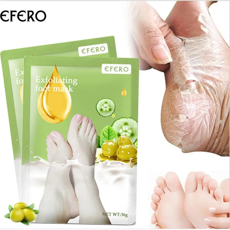 EFERO 3 пары = 6 шт. маска для пилинга ступней отшелушивающий скраб педикюр носки Спа