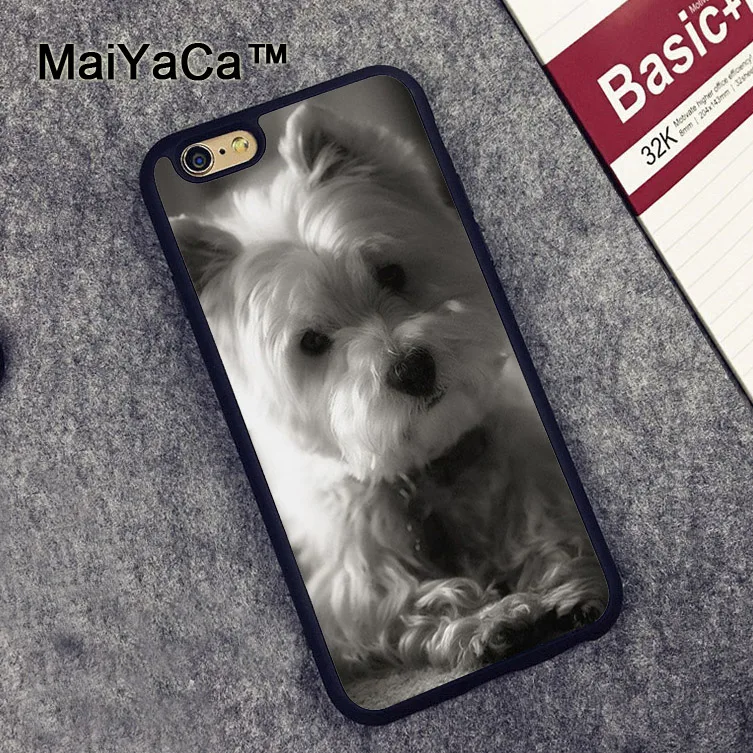 

MaiYaCa Westie White Dog Rubber Back Cover Fundas For iphone 7 8 6 6S Plus X XR XS MAX 5 5S SE Cover Coque