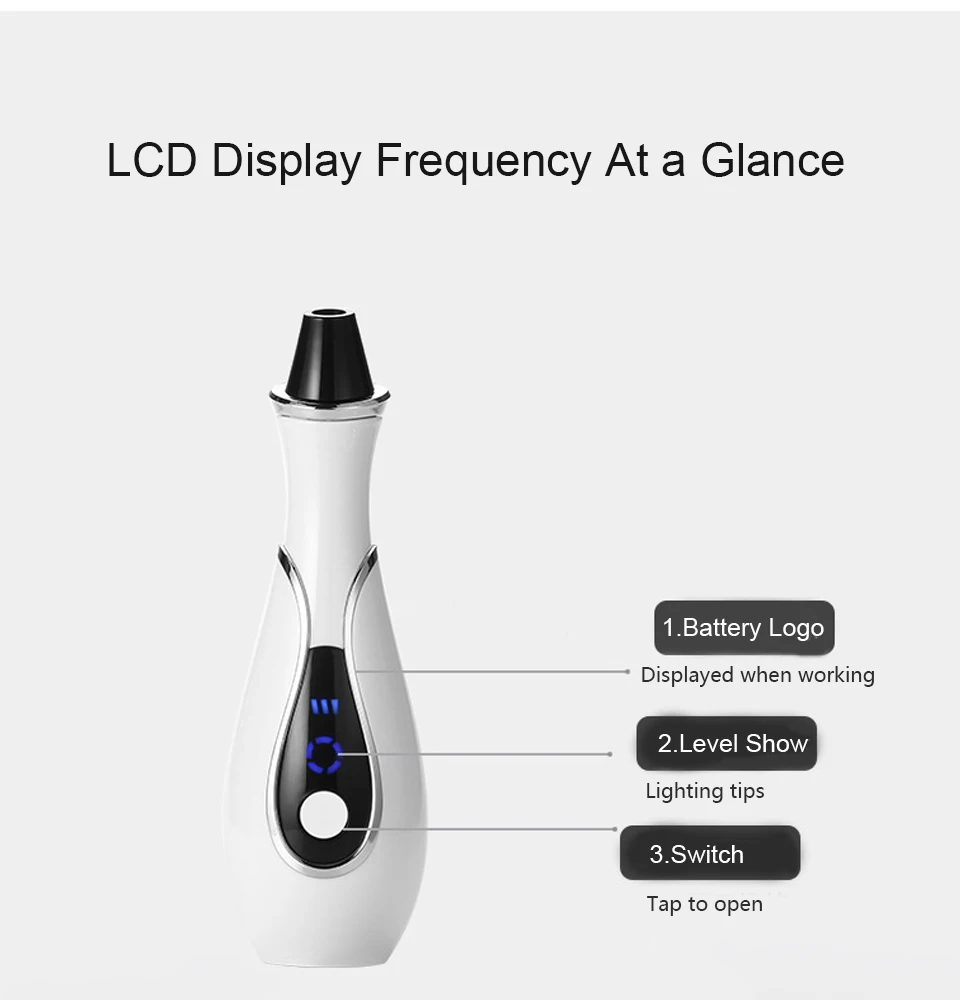 Vase Shape Blackhead Vacuum Suction Noily Pore Vacuum Cleaner Facial Blackhead Acne Removal Tools Photon Rejuvenation Skin