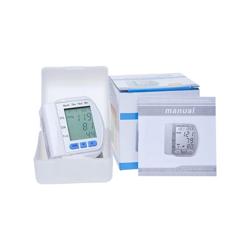 Высокое качество цифровой наручные полностью автоматический анализатор состава крови, Давление пульсотахометр монитор lcd-дисплей Сфигмоманометр+ коробка 102S