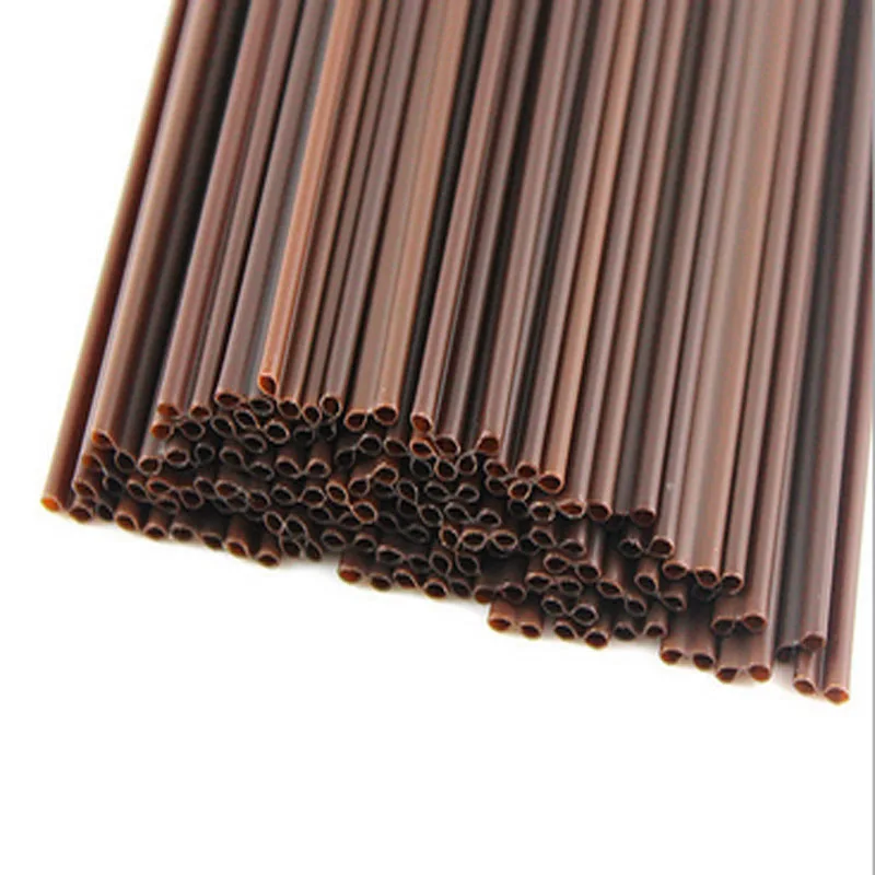 Thickening Disposable Coffee Straws Drinking Plastic Straws Two Holes Hot Drinks Stirring Rods