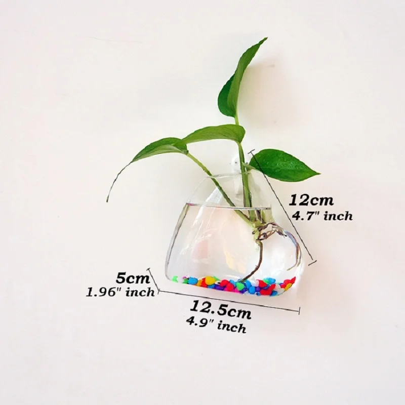 Креативный настенный цветок зеленая растительная ваза многоцелевой прозрачный стеклянный гидропонный контейнер украшение дома цветочный горшок