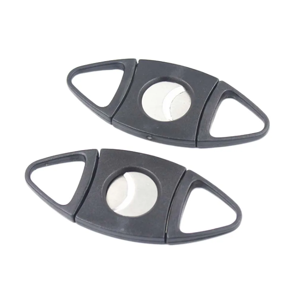 SY Cigar Cutter Plastic Stainless Steel Double Blades Cutter Knife Pocket Cigar Scissors Shears Cigar Accessories