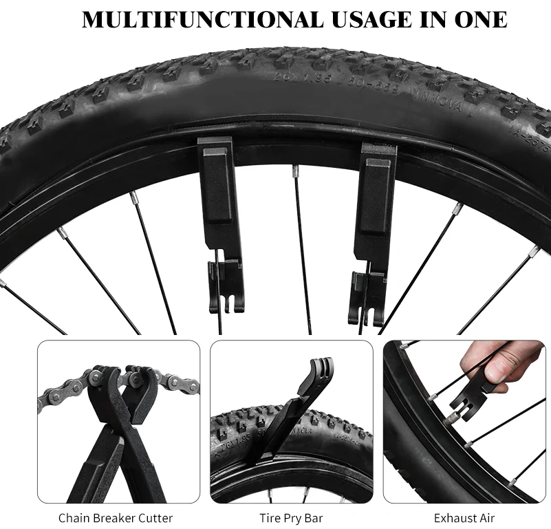 WEST BIKING рычаг для велосипедных шин, инструменты для ремонта велосипедных колес, цепные плоскогубцы, открывалка для велосипеда