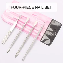 YIFEI 4 шт./компл. Маникюрные щипчики кусачки вспомогательный инструмент для обрезки из нержавеющей стали Кнопка Набор ногтей Удаление мертвой кожи толкатель