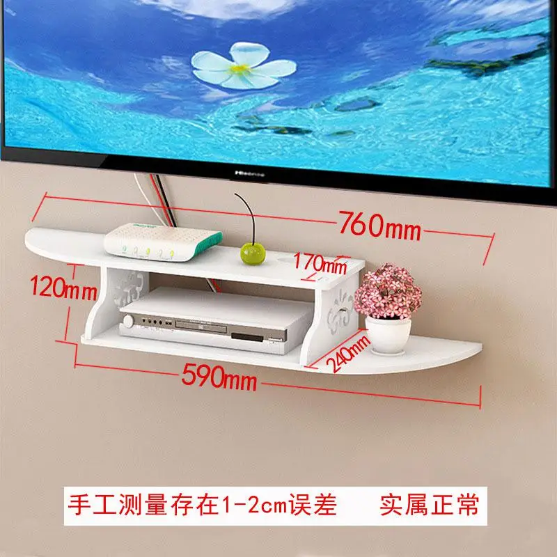 ТВ приставка ТВ Подвесной Настенный стеллаж для хранения настенная стойка сверление декоративная подставка - Цвет: 59cm