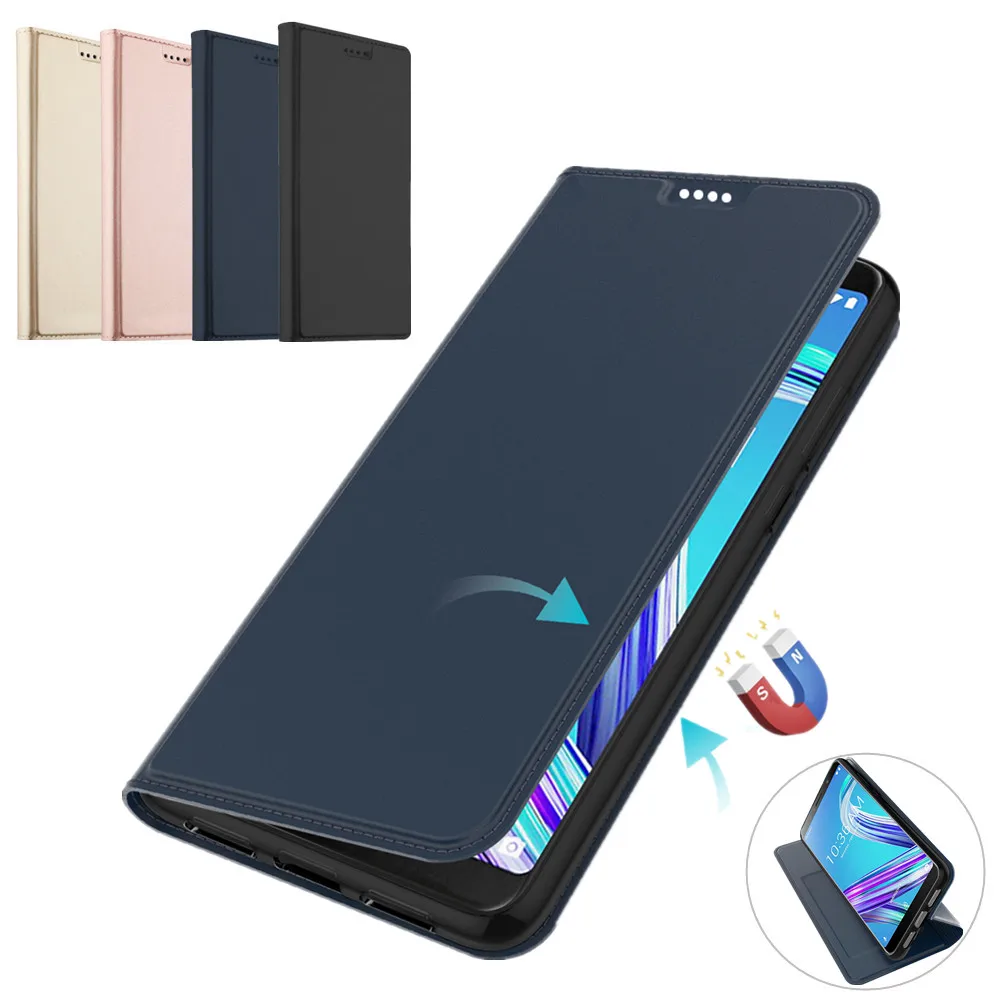Для Asus ZenFone Max Pro M1 ZB601KL ZB602KL кожаный чехол бумажник с откидной крышкой и подставкой