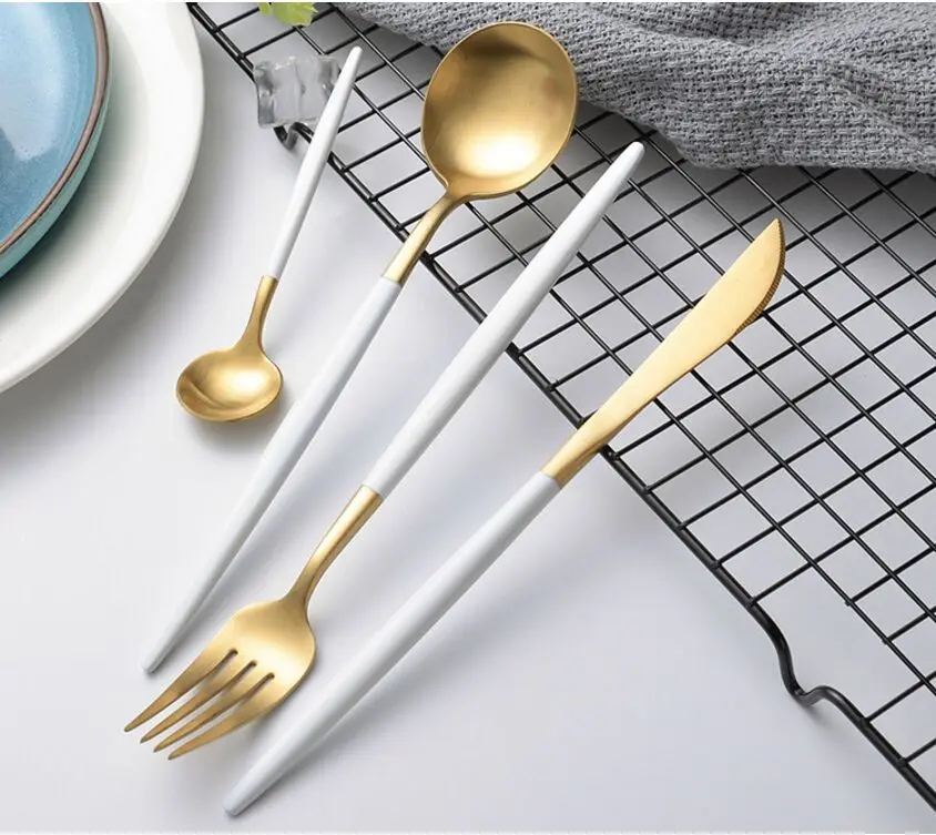 

Portugal Cutipol GOA 304 Stainless Steel Steak Knife Fork Spoon Restaurant Hotel Tableware Dinnerware Sets Dessert Coffee Spoon