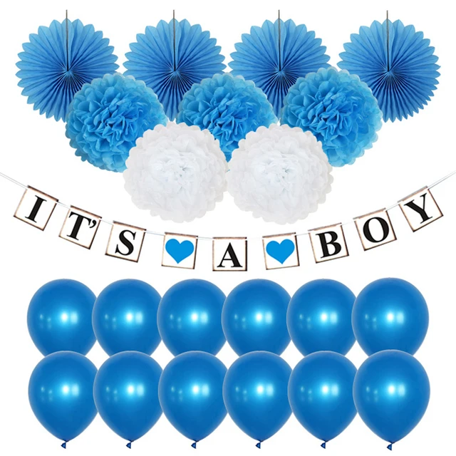us 6 58 12 off 1set paper crafts baby shower its a boy banner garlands bunting tassel for kids birthday decoration party supplies in banners it s a boy banner