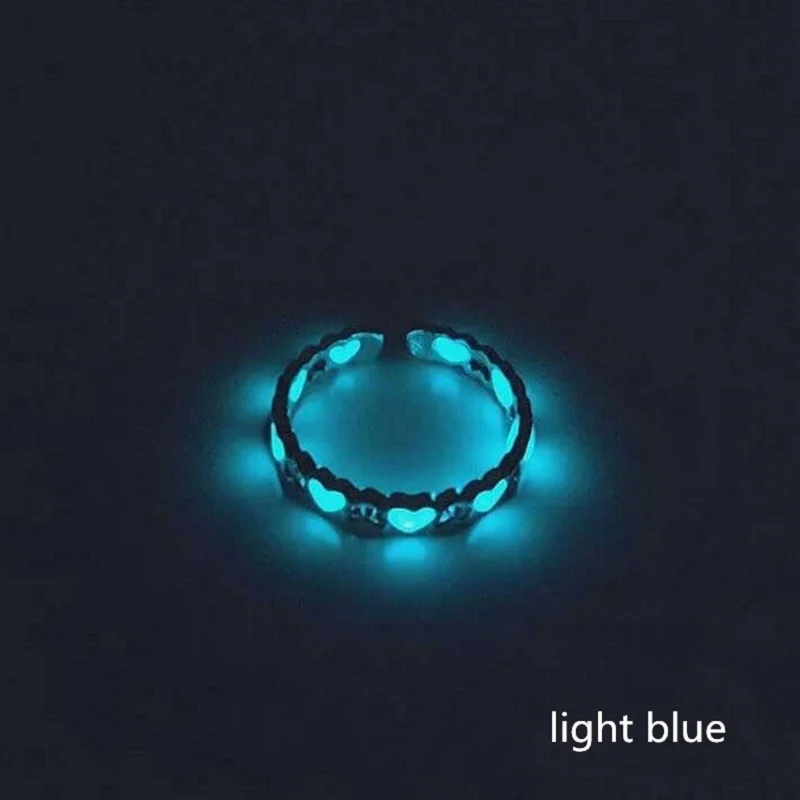 Флуоресцентные светящиеся кольца для девушек и вечерние|ring adjustable|rings for girlsluminous ring