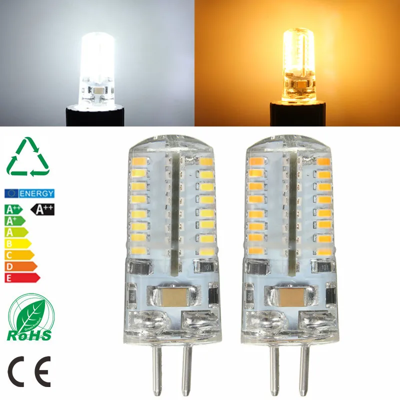 

G5.3/MR16 3014 SMD 64 LED 3W Ultrabright Corn Silica gel Light Bulb Energy Saving Lamp Pure Warm White Non Dimmable AC85-265V