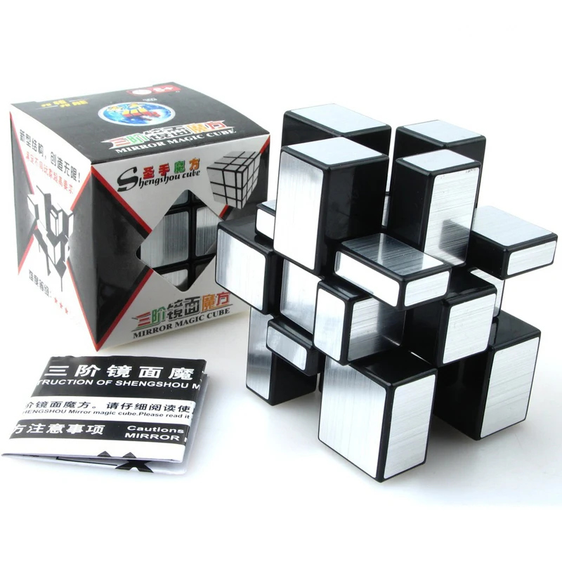ShengShou Brushed Cast Coated Mirror Blocks Cubo font b magic b font 3x3x3 Puzzle Mirror font