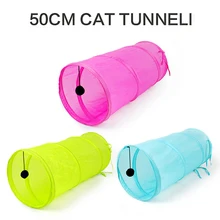 Funny font b Pet b font Cat Tunnel 2 Holes Cat Play Tubes Balls Collapsible Kitten