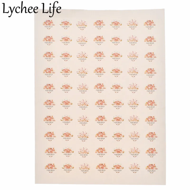 Lychee Life Colorful Floral Printed Sticker Letter Butterfly Printing Stickers DIY Handmade Scrapbook Stamp Supplies Accessories