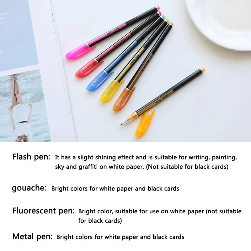 Блестящая гелевая ручка набор гелевых ручек для взрослых раскрасок журналов Рисование художественные маркеры