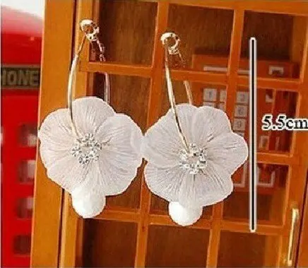 (Min.Order is $15 can mix order)Fashion white dull polish flower pearl earings.rings for women.wholesale jewelry Free shipping | Украшения